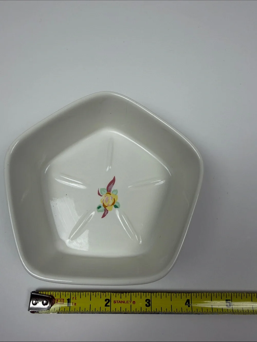 Vintage Croscill Coordinates Japan Floral Ceramic Trinket Dish Bowl Vanity